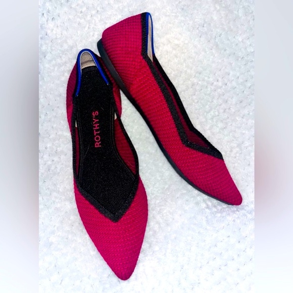 ROTHYS Magenta The Point Flats sz 8.5